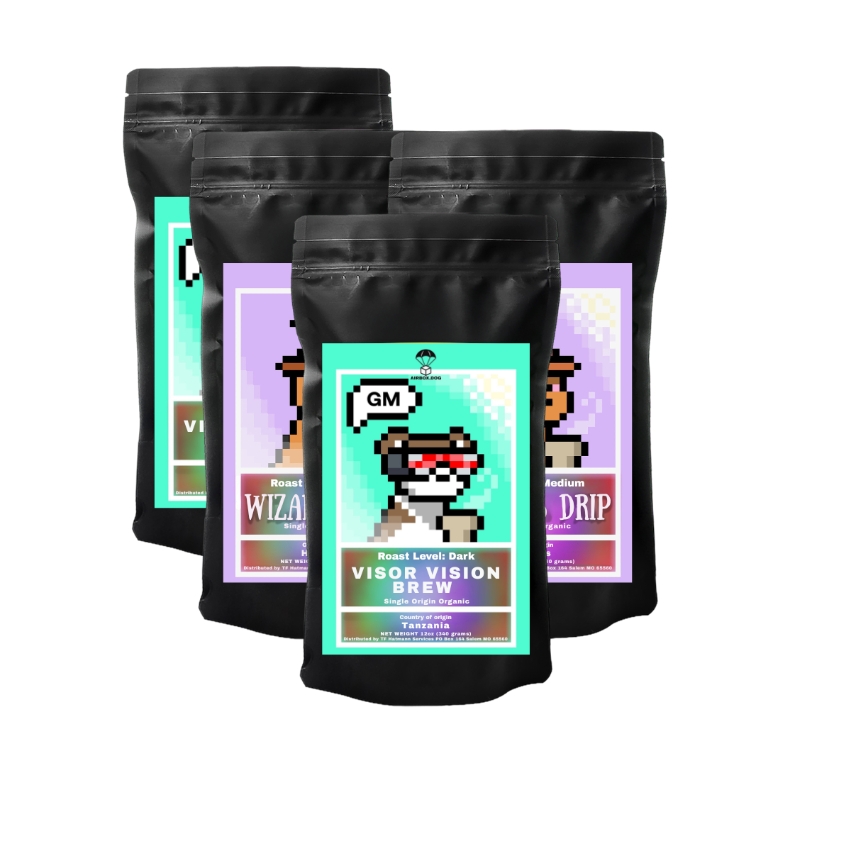 Sample Pack Single Origin Organic Coffee AIRBOX